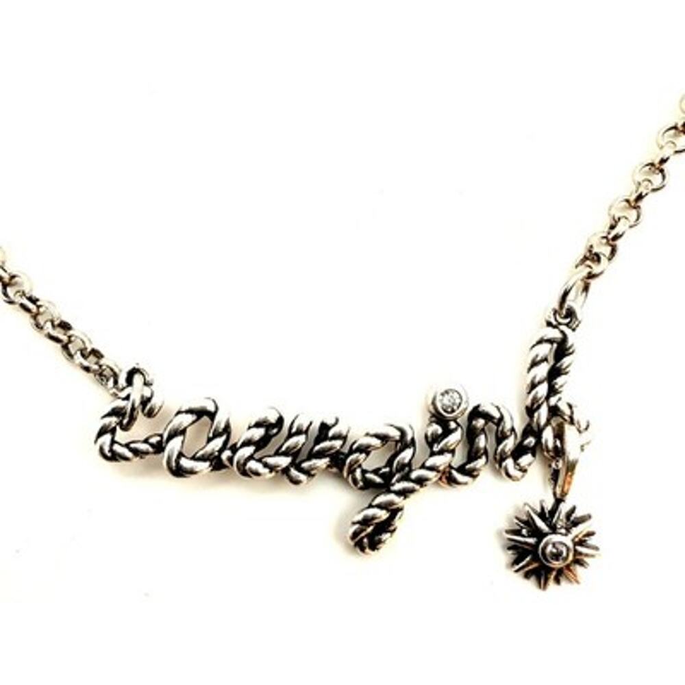 Montana Silversmiths Silver Rope Cowgirl Sunburst Charm Pendant Necklace 17"
